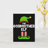Family Godmother Elf Christmas Matching Pajama Fun Karte (Gelbe Blume)