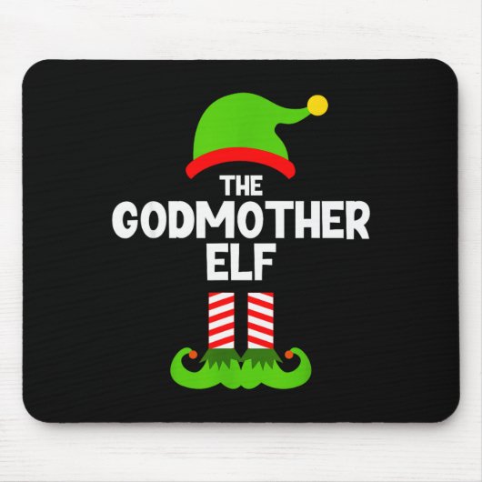 Family Godmother Elf Christmas Matching Pajama Fun Mousepad (Vorne)
