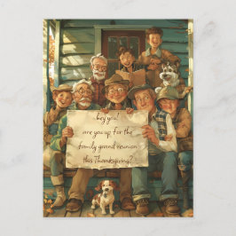 Family Grand Wiedersehen Postkarte