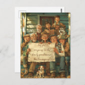 Family Grand Wiedersehen Postkarte (Vorne/Hinten)