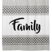 Family Gray Duschvorhang (Vorderseite)