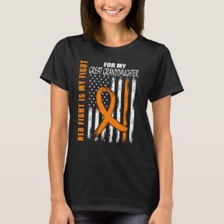 Family Great Granddaughter Leukemia Awareness USA  T-Shirt