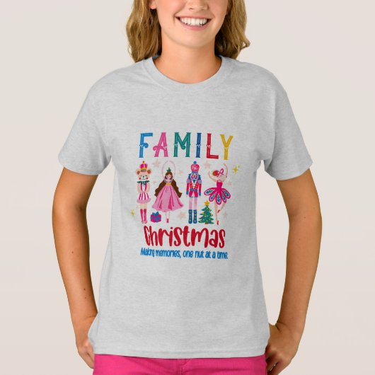 Family Group Funny Christmas , Nutcracker Ballet T-Shirt (Vorderseite)