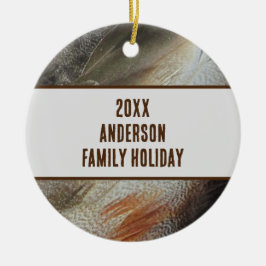 Family Holiday Feather Foto Wiedersehen Keepake Keramik Ornament