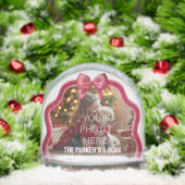 Family Holiday Snow Globe - Red Plaid Bow Schneekugeln (Weihnachten)