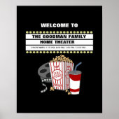 Family Home Theater Custom Name unframed Poster (Vorne)