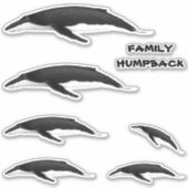FAMILY HUMPBACK WALE AUFKLEBER (Vorderseite)