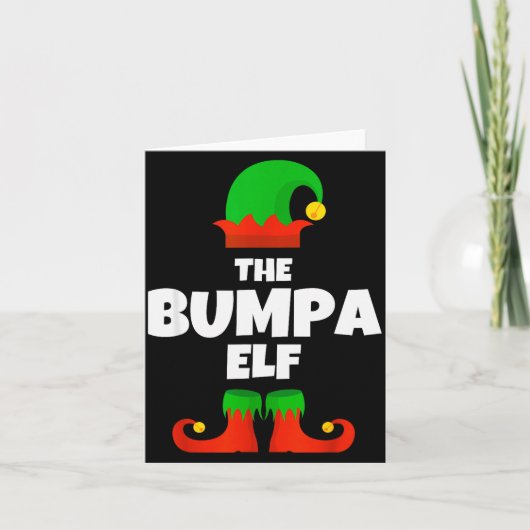 Family I'm The Bumpa Elf Christmas Matching Pajama Karte (Vorderseite)
