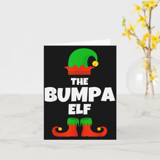 Family I'm The Bumpa Elf Christmas Matching Pajama Karte (Gelbe Blume)