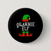 Family I'm The Grammie Elf Christmas Matching Paja Button (Vorderseite)