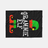 Family I'm The Grammie Elf Christmas Matching Paja Fleecedecke (Vorderseite (Horizontal))