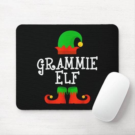 Family I'm The Grammie Elf Christmas Matching Paja Mousepad (Mit Mouse)