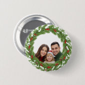 Family in the Snow Button – Cute Christmas Family  (Vorne & Hinten)