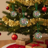 Family in the Snow Ornament & Keychain – Christmas Schlüsselanhänger