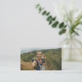 Family Influencer Vlogger Influencer Full Foto Visitenkarte (Stehend Vorderseite)