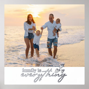 Family Is Everything Modern Photo Typography Foliendrucke