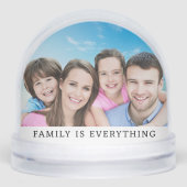 Family is Everything Quote Family Name 2 Photo Schneekugeln (Vorderseite)
