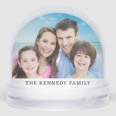 Family is Everything Quote Family Name 2 Photo Schneekugeln (Rückseite)