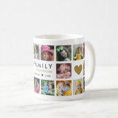  Family Is Everything Quote Name 20 Photo Collage Kaffeetasse (VorderseiteRechts)