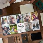 Family is Everything Script Custom Photo Collage  Schreibtischunterlage