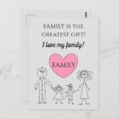 FAMILY ist das bestste Geschenk Niedlich Postkarte (Vorne/Hinten)