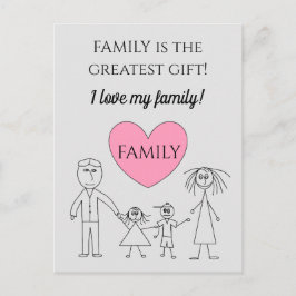 FAMILY ist das bestste Geschenk Niedlich Postkarte