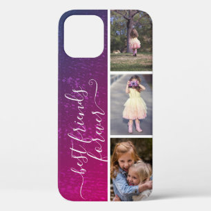Family Kids Foto Collage Template Pink Ombre Niedl Case-Mate iPhone Hülle