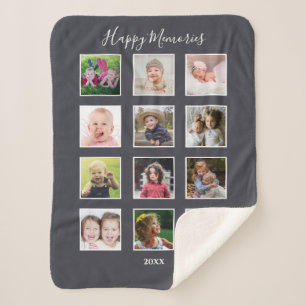 Family Kids Multi 12 Foto Collage Gray Sherpadecke