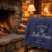 Family Lake House Coastal Custom Decor Fleecedecke