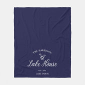 Family Lake House Coastal Custom Decor Fleecedecke (Vorderseite)