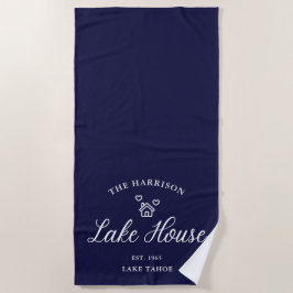 Family Lake House Coastal Custom Decor Strandtuch