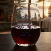 Family Lake House Coastal Custom Decor Weinglas Ohne Stiel