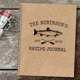 Family Lake House Fish Oars Imitate Kraft Rezept Notizblock