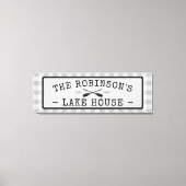 Family Lake House Oars Paddles Rustikales Weiß Kar Leinwanddruck (Vorderseite)