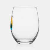 Family Lake House Sunset Personalisiert Weinglas Ohne Stiel (Links)