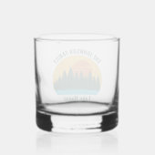 Family Lake House Sunset Personalisiert Whiskyglas (Rückseite)