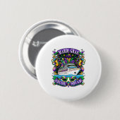 Family Mardi Gras Cruise Squad Vacation Trip Ship Button (Vorne & Hinten)