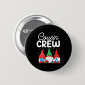 Family Matching Christmas Cousin Crew Cute Christm Button (Vorne & Hinten)