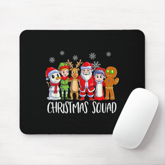 Family Matching Christmas Squad Santa Reindeer Elf Mousepad (Mit Mouse)