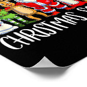 Family Matching Christmas Squad Santa Reindeer Elf Poster (Ecke)