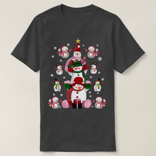 Family Matching Group Set Kids Cute Snowmen Christ T-Shirt (Design vorne)