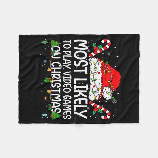 Family Matching Most Likely To Play Video Games On Fleecedecke (Vorderseite (Horizontal))