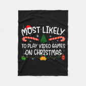 Family Matching Most Likely To Play Video Games On Fleecedecke (Vorderseite)