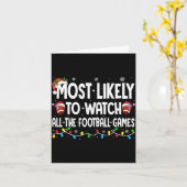 Family Matching Most Likely To Watch All The Footb Karte (Gelbe Blume)