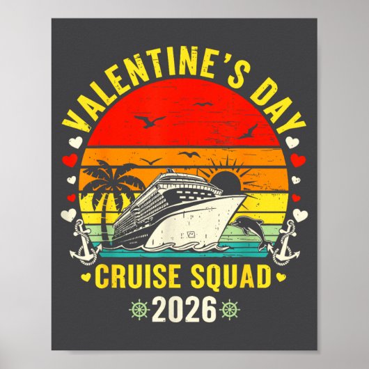Family Matching Valentines Day For Couples Cruise  Poster (Vorne)