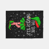 Family Matching Women Girls I'm The Baker Elf Chri Fleecedecke (Vorderseite (Horizontal))