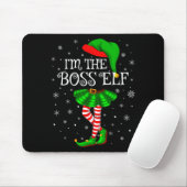 Family Matching Women Girls I'm The Boss Elf Chris Mousepad (Mit Mouse)