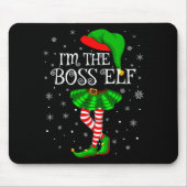 Family Matching Women Girls I'm The Boss Elf Chris Mousepad (Vorne)