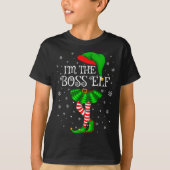 Family Matching Women Girls I'm The Boss Elf Chris T-Shirt (Vorderseite)