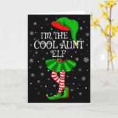 Family Matching Women Girls I'm The Cool Aunt Elf Karte (Gelbe Blume)